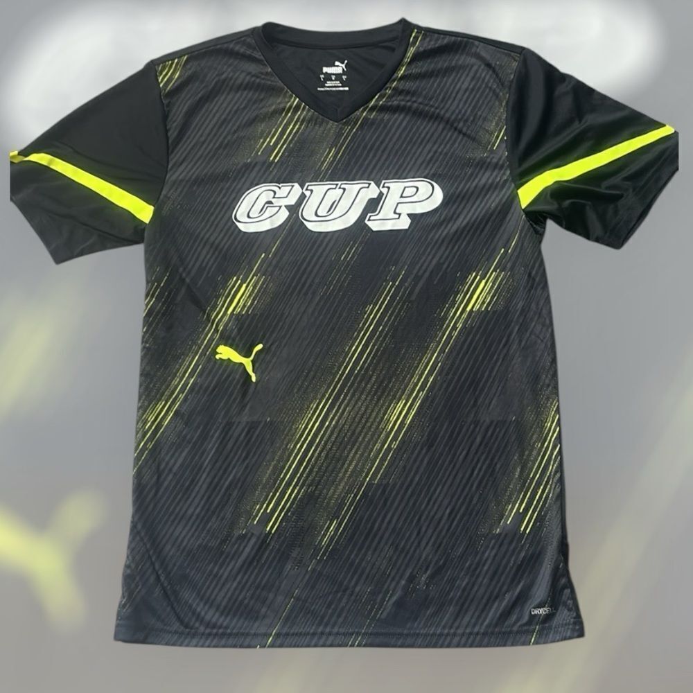 Rare! Puma Cup Black and Yellow Graphic Jersey!